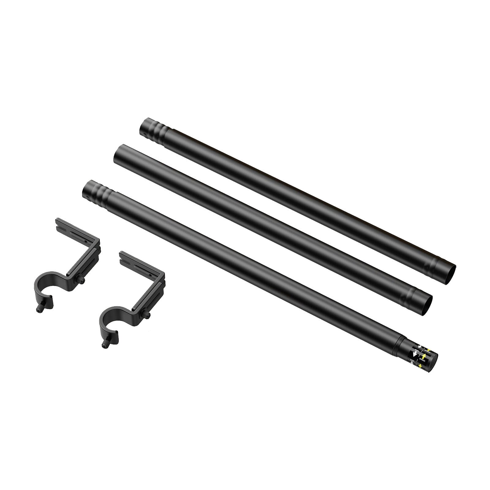 Adjustable Black Curtain Rod, Short Window Rod, Modern Design Easy