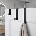 thumbnail image 1 of Adjustable Black Over The Door Hooks - 3-Piece Door Hanger Set for Clothing and Accessories, Perfect for Home & Office - Includes 1 Large, 1 Medium, 1 Small Door Rack, 1 of 8