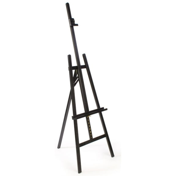 Adjustable Black Elm Wood Studio Easel, Portable, And Lightweight (TBAESL052B)