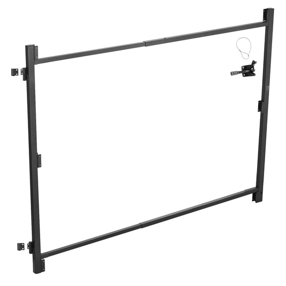 Adjustable Black Gate Kit for 40-72 Inch Wide Openings, Fits 4-5 Ft High Fences  Easy Installation