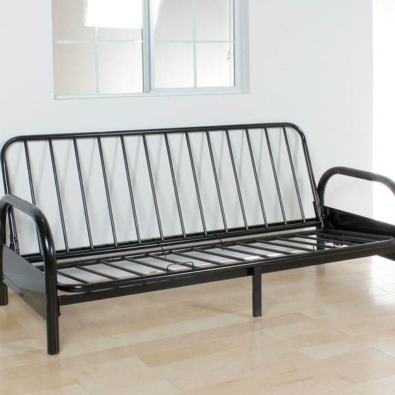Adjustable Black Metal Futon Frame For A Stylish Living Area Contemporary Frame, To Create Space