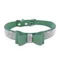 thumbnail image 1 of Adjustable Bling Crystal Pet Collars with Bowknot for Dogs Cats Wear, 1 of 9
