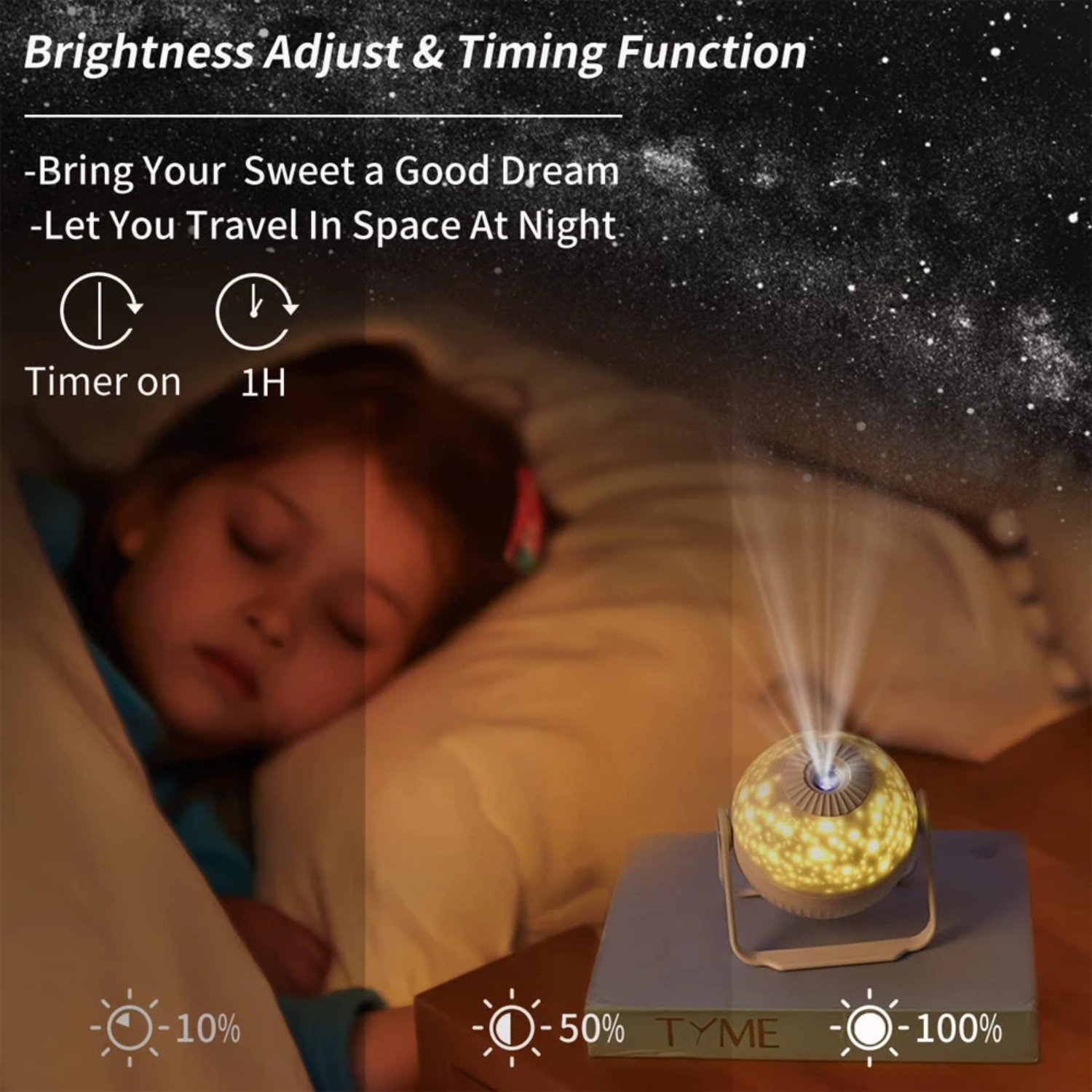 Adjustable Bluetooth Star Projector with 7 in 1