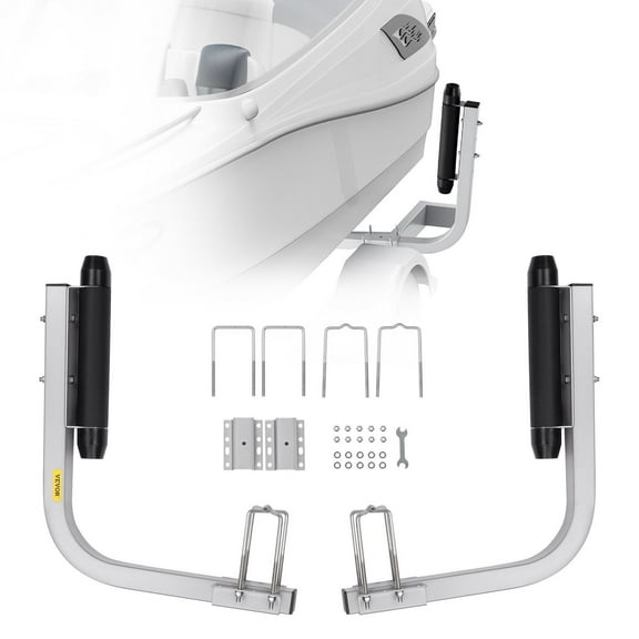 Adjustable Boat Trailer Guide Poles, 20.5-Foot Flexible Steel Set with Anti-Rust Rollers for Sailboat, Ski & Fishing Trailers 2024