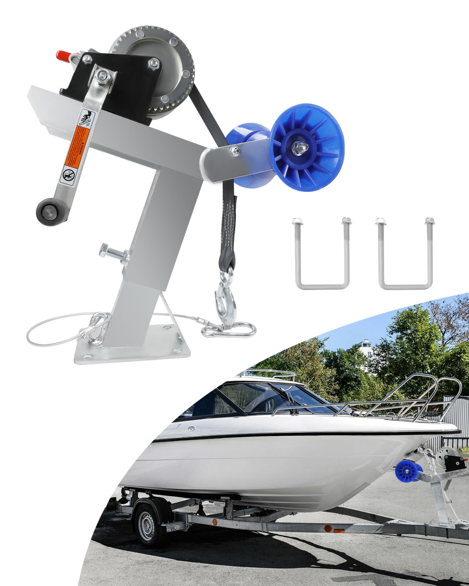 Adjustable Boat Trailer Winch Stand with Roller, Boat Trailer Winch ...