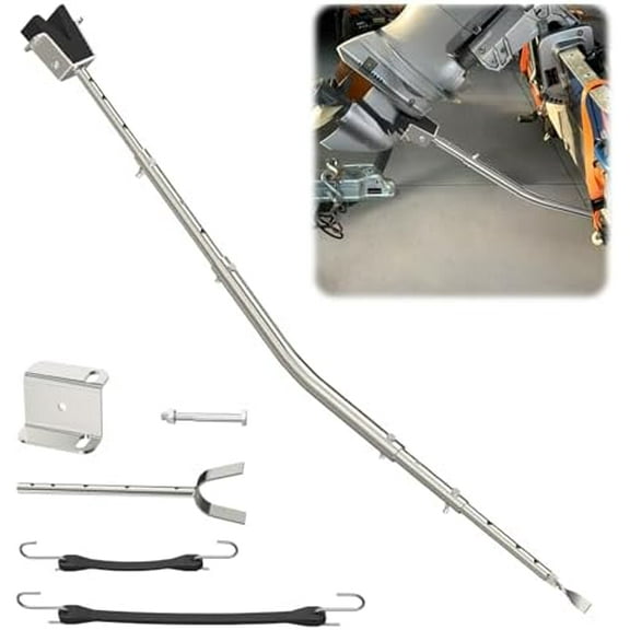 Adjustable Boat Transom Saver  Heavy-Duty Outboard Motor Support, Fits 28" to 59", Protects Transom & Motor Up to 150 HP$$Watercraft