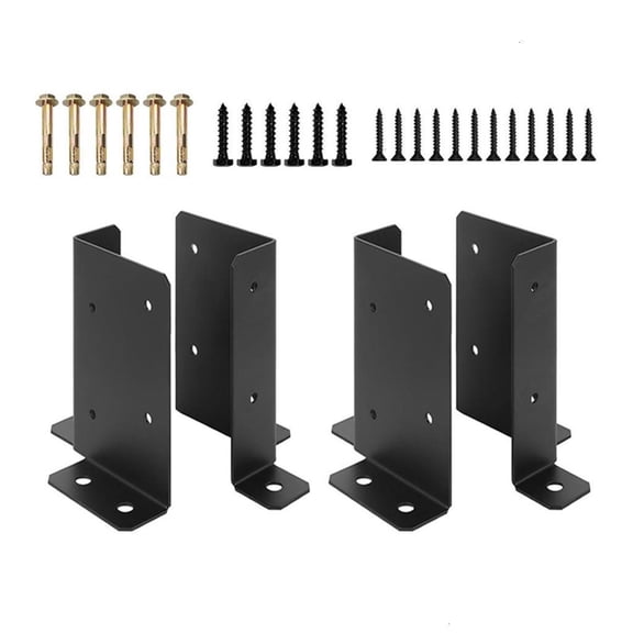 Adjustable Bolt Down Brackets Wood Fence Pergola Post Base Post Brackets for Deck Railing Mailbox