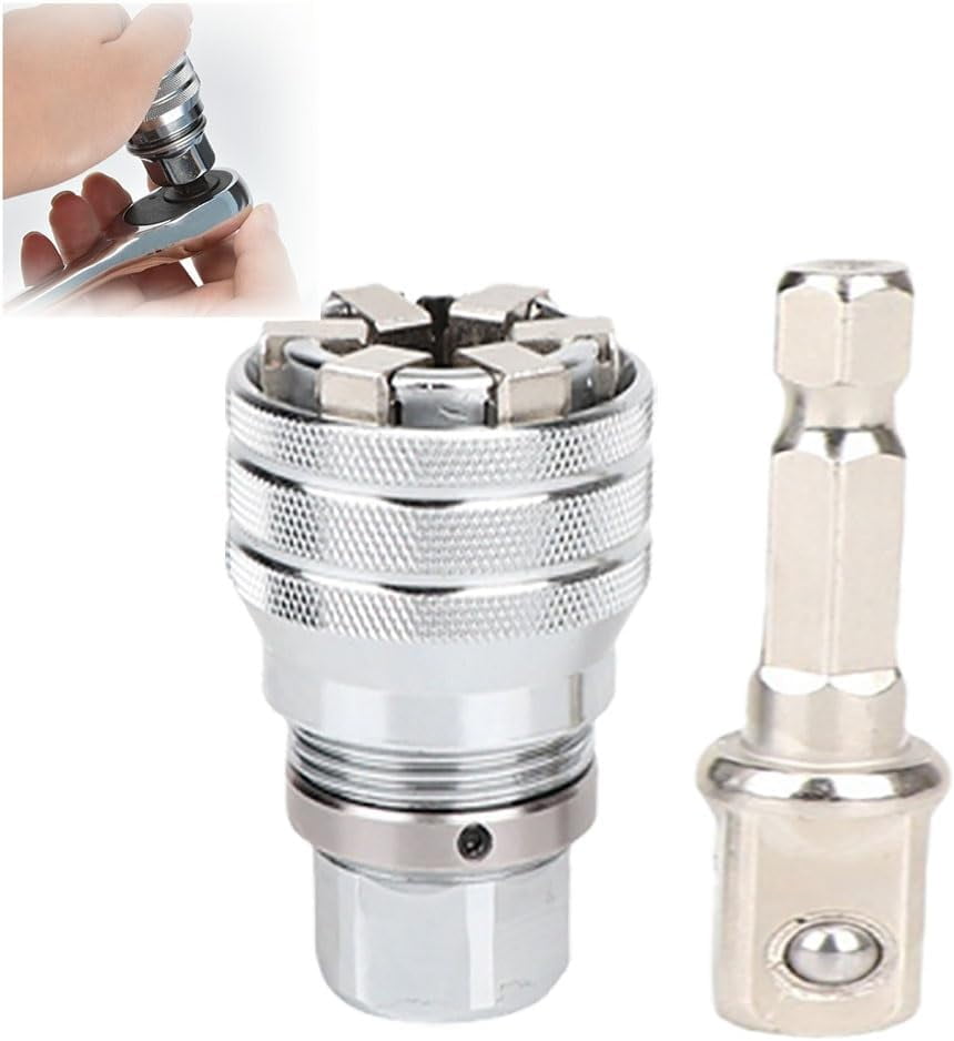 Adjustable Bolt Socket Adapter, Multi-function Upgraded Universal ...
