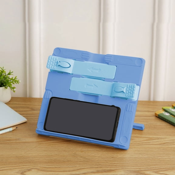 Adjustable Book Stand Ergonomic Reading Holder, Cookbook Documents Holder Bookstands for Recipes Textbook Music Books, the First Day of School Gift for Students Blue