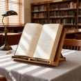 thumbnail image 1 of Adjustable Book Stand Stable And Lightweight Wooden Textbook Holder Stand /Recipe/Pad/Reading/Cooking Book Tray/Mobile Phone Rack, 1 of 8