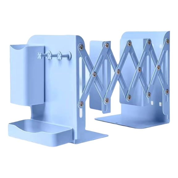Adjustable Bookends Metal Book Holders Retractable Book Stoppers Book Support Book Storage Rack Desk Organisers