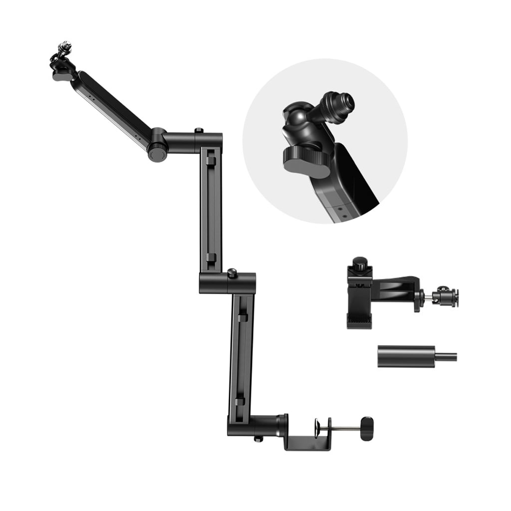 Adjustable Boom Arm Stand With Cable Management For Podcasting And Streaming