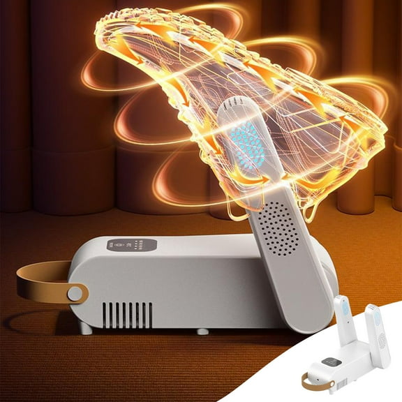 Adjustable Boot Dryer & Warmer, 180 Telescopic Ports Intelligent Timer Multi-Functional Shoe Dryer for Gloves Hunting Boots (White)