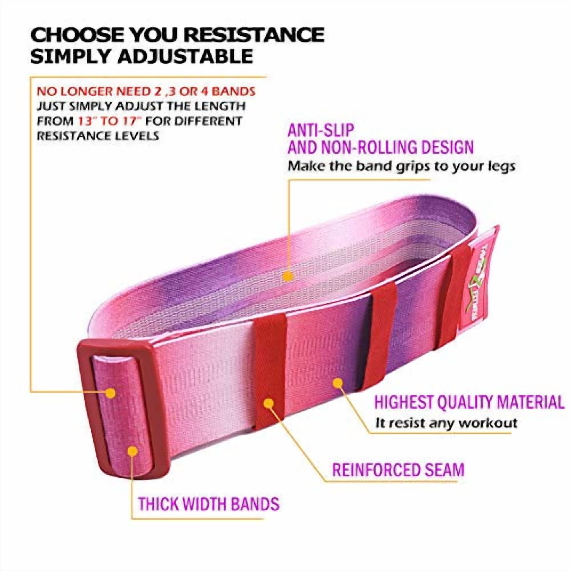 Adjustable Booty Resistance Workout Hip Exercise Bands | Fitness Exercise Loop Circle for Legs,Butt,Glutes and Thighs Training