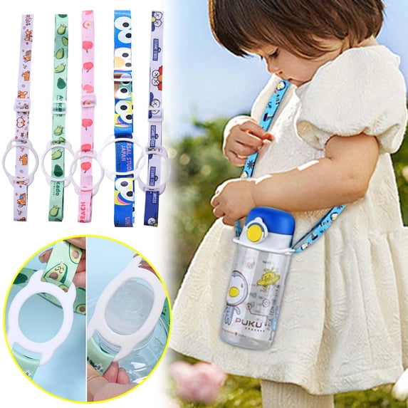 Adjustable Bottle Strap 2-Pack, Colorful Polyester Cup Holder for Hiking & Outdoor Activities