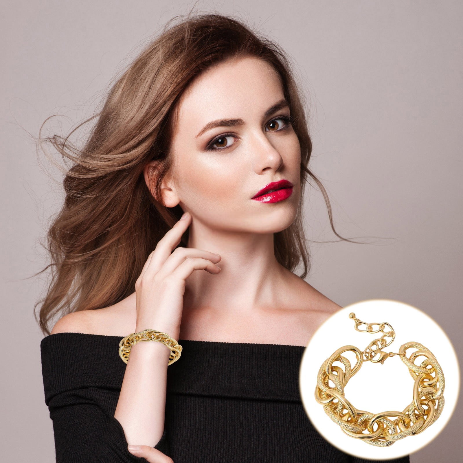 Adjustable Bracelets for Women Punk Lock Choker Lace Pendant Women