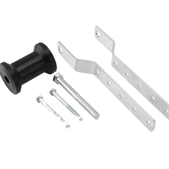 Adjustable Bracket Keel Roller with 5 Inch Rubber Roller for Boat Trailers Fits 3 Inch Wide Trailer Tongue, Designed for Efficient Boat Handling