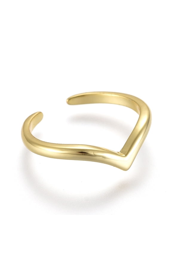 Adjustable Brass Toe Rings Open Cuff Rings Open Rings Golden Size 1 3/4(13mm)