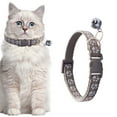 thumbnail image 1 of Adjustable Breakaway Cat Collar with Bell, Reflective Safety Kitten Puppy Neckband, Paw Print Design Soft Polyester Pet Identification Collar with Quick Release Clasp, 1 of 6