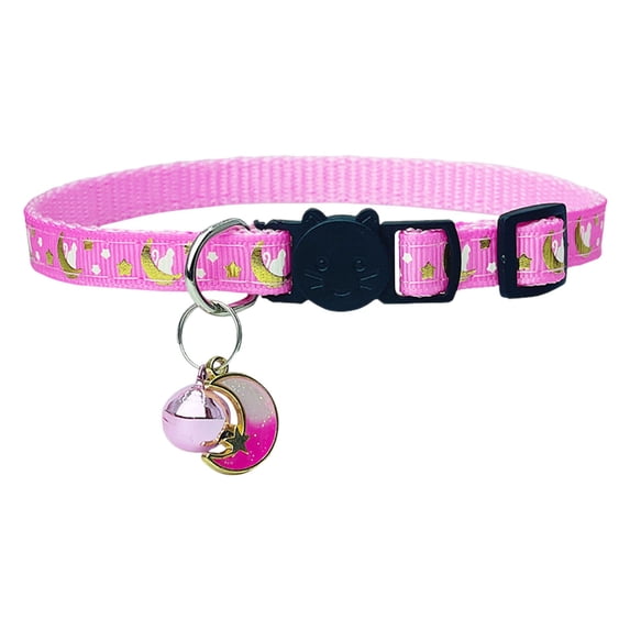 Adjustable Breakaway Cat Collar with Star Design, Soft and Comfortable Kitten Collar for Daily Wear, Quick-Release Safety Buckle for Indoor and Outdoor Use