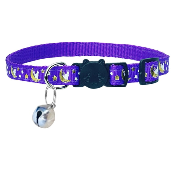 Adjustable Breakaway Cat Collar with Star Design, Soft and Comfortable Kitten Collar for Daily Wear, Quick-Release Safety Buckle for Indoor and Outdoor Use