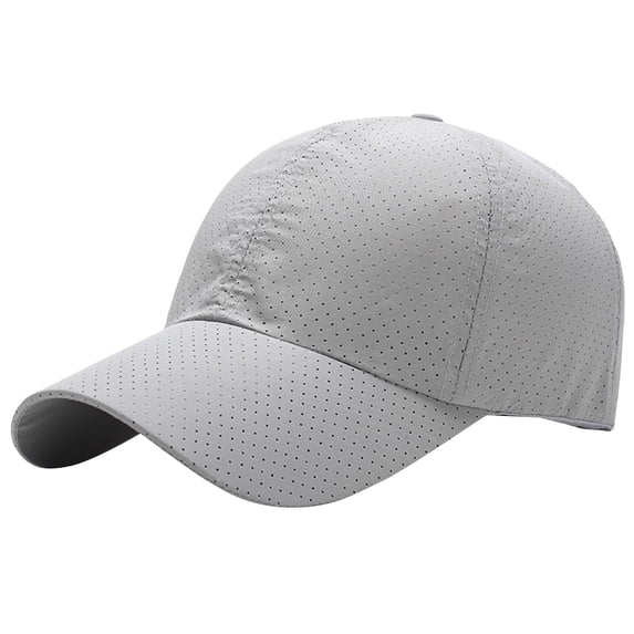 Adjustable Breathable Mesh Snapback Hat with Long Bill Design, Quick Dry Baseball Cap for Women and Men for Outdoor Running, Cool Soft Sports Visor Hat for Golf and Workout,Grey