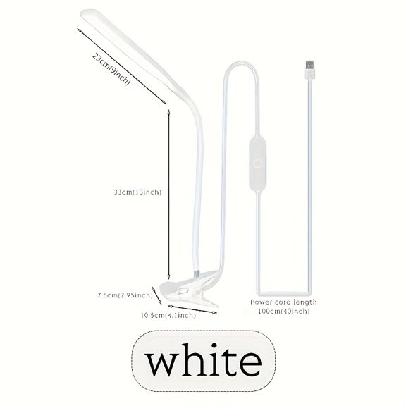 Adjustable Bright LED Clip-On Desk Lamp with USB Power - Flexible Gooseneck for Reading, Video Calls, Home Office, Bedside, and Crafting - Ergonomic Design, No Battery Required