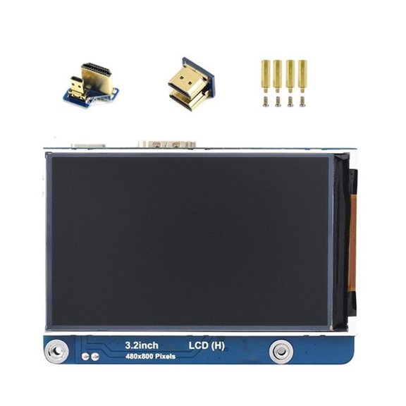 Adjustable Brightness 3.2inch IPS LCD Display, 480x800Pixel, Adjustable Brightness for PC Wide Viewing Angle, Touchless