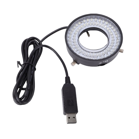 Adjustable Brightness LED Ring Light Source Illuminator for Stereo Microscope Parts Accessories (4.72 x 3.94 in / 12 x 10 cm)