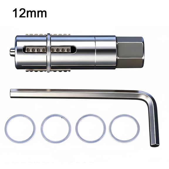 Adjustable Broken Tap Extractor Tool Set, Heavy Duty Durable Hardened Steel Broken Thread Remover for Faucet & Angle Stop Valve