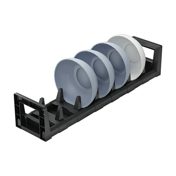 Adjustable Buckle Bowl Dish Storage Rack Aluminum Draining Dishwashing Filter for Home Kitchen Countertop Drawer