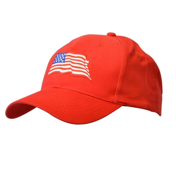 Adjustable Buckle Closure USA Flag Embroidered Cap