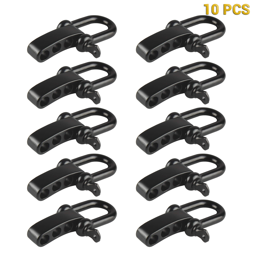 Adjustable Buckles for Survival Bracelets 10PCS Alloy U Shaped