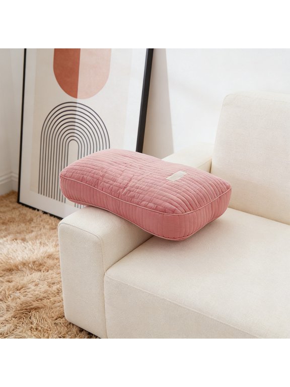 Adjustable Buckwheat Hull Pillow, Breathable Quilted Cotton Cover with Ergonomic Curved Shape, Firm Neck Support for Dormitories, Home, and Office Naps.