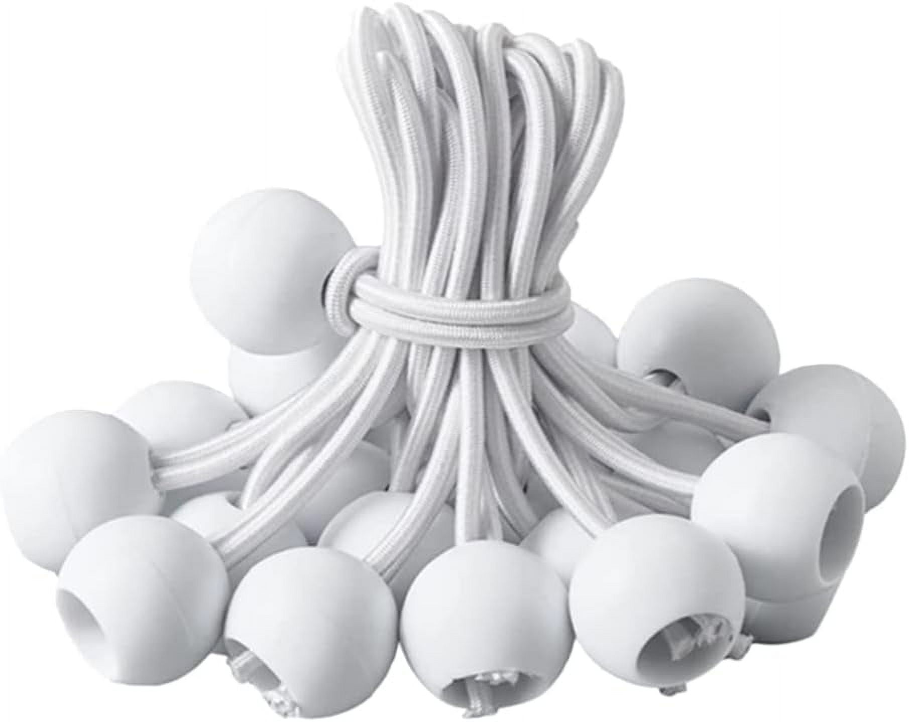 Adjustable Bungee Cords Bungee Cords 4 Inch, 50Pack White Tarp Bungee