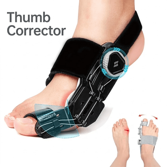 Adjustable Bunion Corrector for Men and Women, 3D Knob Hallux Valgus Toe Separator, Orthopedic Hammer Toe Straightener for Day and Night Relief