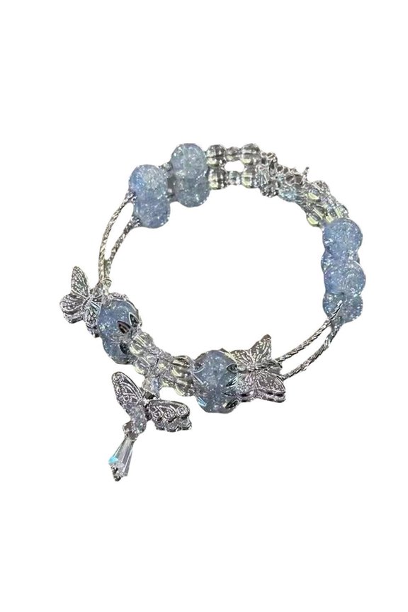 Adjustable Butterfly Anklet Bracelet, Alloy Minimalist Design, Elegant Charm, Symbol of Love