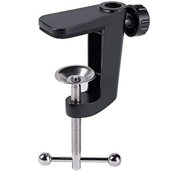 Adjustable C-Clamp Desk Light Mounting Bracket Aluminum Alloy 0.511in 2in Support