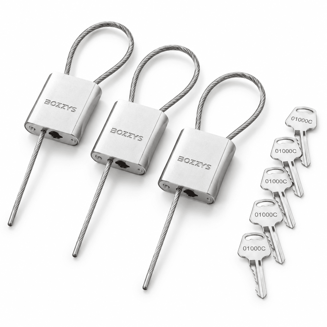 Adjustable Cable Locks With 6 Same Keys 3-pack - Walmart.com