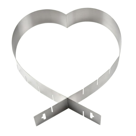 Adjustable Cake Slicer Cutter Stainless Steel Mousse Layered Cake Mold Baking Ring (Heart Shape)