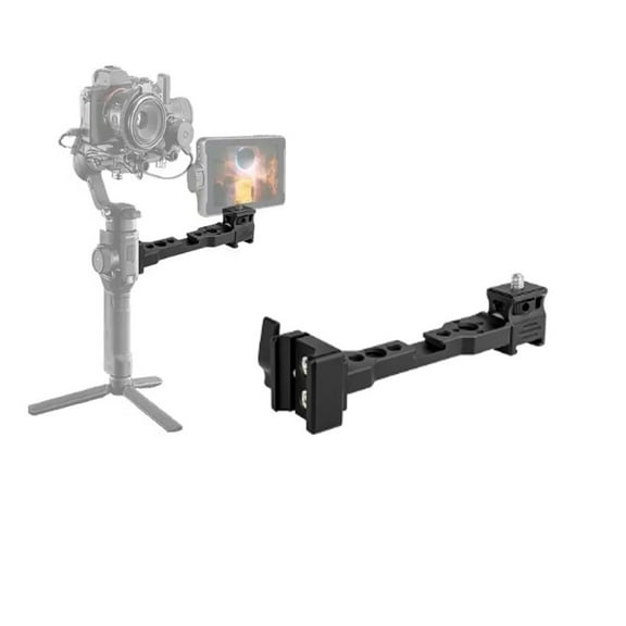 Adjustable Camera Monitor Mount Rotatable Magic Arm with 1/4 Thread Cold Shoe Mount ARRI Mount for DJI RS 2 RSC 2 RS 3 4 RS3 Pro