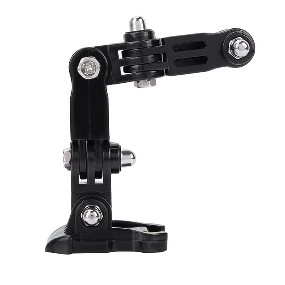 Adjustable Camera Mount Arm for Helmets, Secure Versatile for Action Cameras, Black