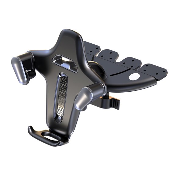 Adjustable Car Compact Disc Mount Phone Stand For Navigation ABS Plastic Construction Fit Most Vehicle With One Hand Ope