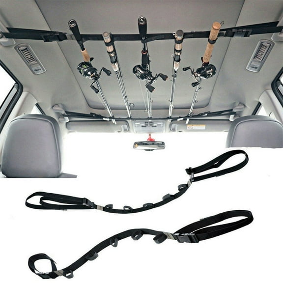 Adjustable Car Fishing Rod Holder Strap with Built-In Racks, Universal Vehicle Fishing Rod Carrier for Secure Transport and Storage Trending Picks Under Budget