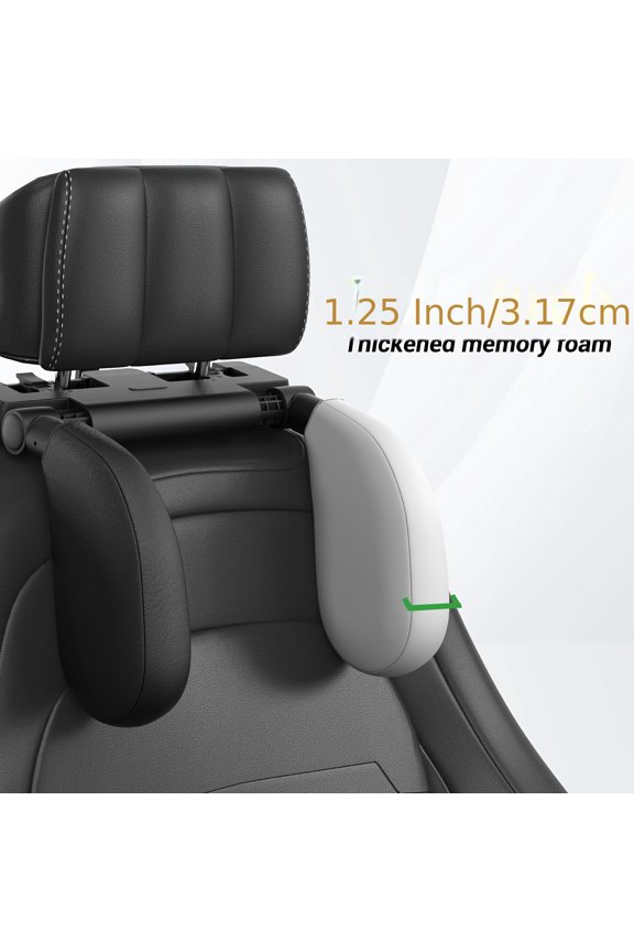 Adjustable Car Headrest Pillow for Side Sleeping - Long-Distance Travel Sleeping Aid with Storage Hook and Aromatherapy Box