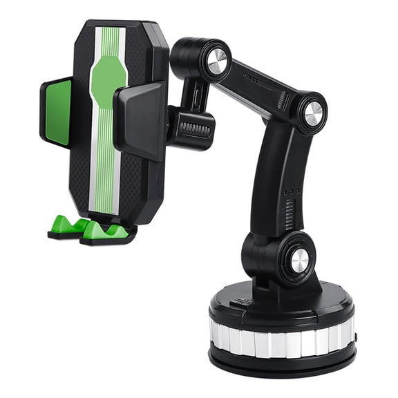 Adjustable Car Phone Mount - Strong Suction & 360° Rotation, Compatible with Dashboard, Windshield & Car Skylight, Universal Holder for Smartphones-Green