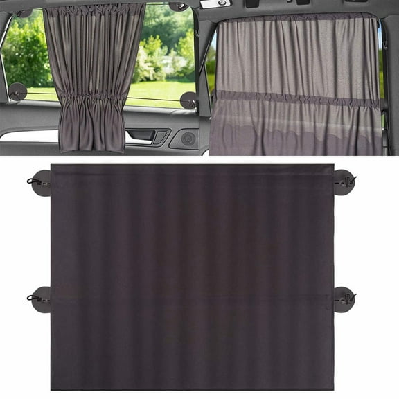 Adjustable Car Sun Shade Side for Window Curtain Easy Installation Slide to Open and Close Privacy and Sun Protection