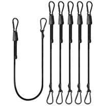 Lucky Straps 4-Pack 36" Adjustable Bungee Cords with Carabiner Hooks, 77 lb Capacity, Heavy Duty, UV-Resistant for Truck, Camping & Outdoor Securing