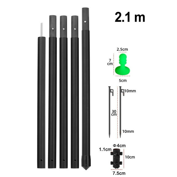 Adjustable Carbon Fiber Tarp Poles for Camping Canopy Shelter Awning Tent Setup