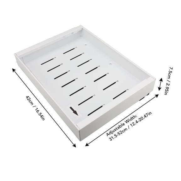 Adjustable Carbon Steel 3-Rail Slide-Out Cabinet Organizer Drawer with  Guide System for  Storage